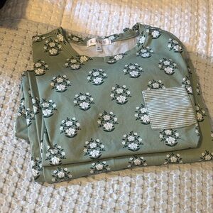 Floral Green Long Sleeve Shirt